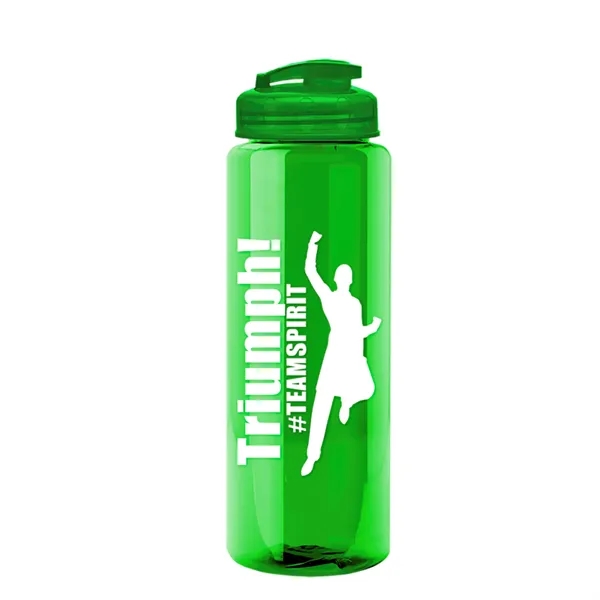The Guzzler - 32 oz. Transparent Bottle with USA Flip lid... from ASI 40480 Koozie Group