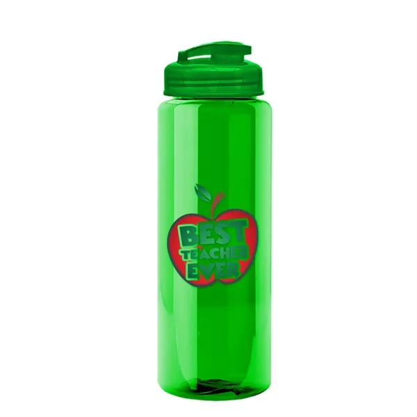 The Guzzler - 32 oz. Transparent Bottle with USA Flip lid... from ASI 40480 Koozie Group