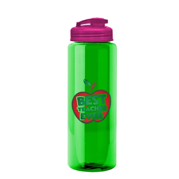The Guzzler - 32 oz. Transparent Bottle with USA Flip lid... from ASI 40480 Koozie Group