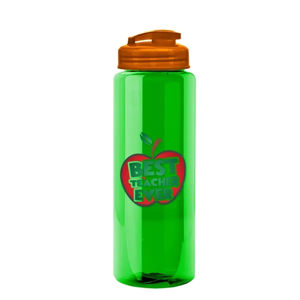 The Guzzler - 32 oz. Transparent Bottle with USA Flip lid... from ASI 40480 Koozie Group