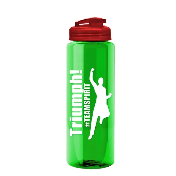 The Guzzler - 32 oz. Transparent Bottle with USA Flip lid... from ASI 40480 Koozie Group
