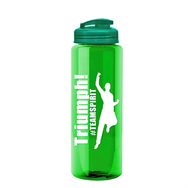 The Guzzler - 32 oz. Transparent Bottle with USA Flip lid... from ASI 40480 Koozie Group