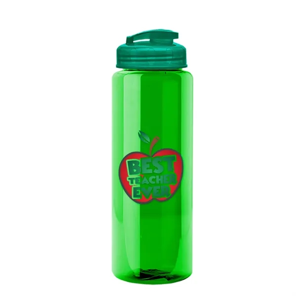 The Guzzler - 32 oz. Transparent Bottle with USA Flip lid... from ASI 40480 Koozie Group