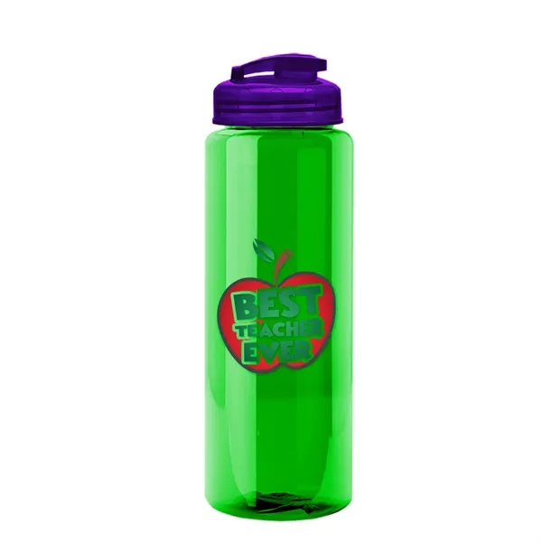 The Guzzler - 32 oz. Transparent Bottle with USA Flip lid... from ASI 40480 Koozie Group