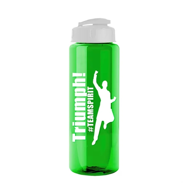 The Guzzler - 32 oz. Transparent Bottle with USA Flip lid... from ASI 40480 Koozie Group