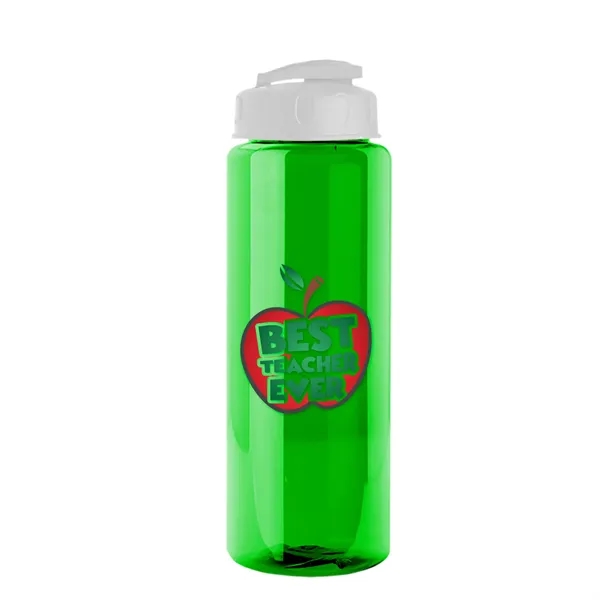 The Guzzler - 32 oz. Transparent Bottle with USA Flip lid... from ASI 40480 Koozie Group