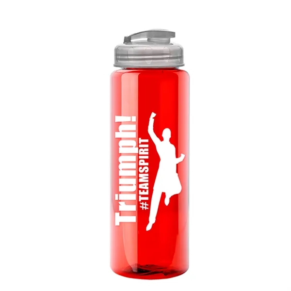 The Guzzler - 32 oz. Transparent Bottle with USA Flip lid... from ASI 40480 Koozie Group