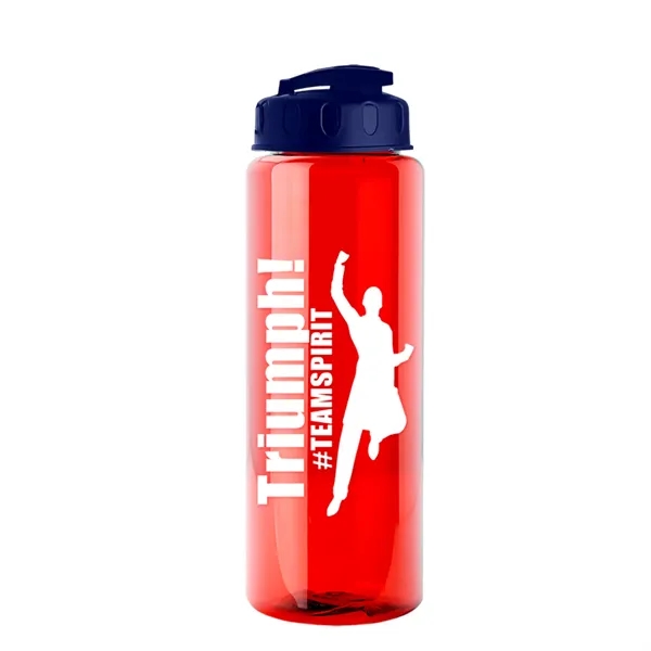 The Guzzler - 32 oz. Transparent Bottle with USA Flip lid... from ASI 40480 Koozie Group