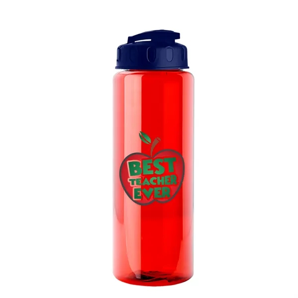 The Guzzler - 32 oz. Transparent Bottle with USA Flip lid... from ASI 40480 Koozie Group