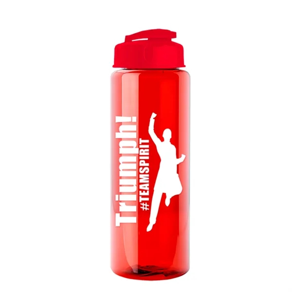 The Guzzler - 32 oz. Transparent Bottle with USA Flip lid... from ASI 40480 Koozie Group