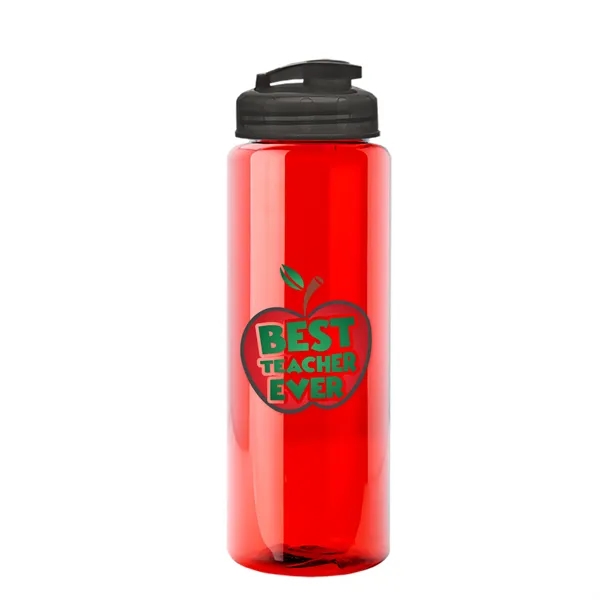 The Guzzler - 32 oz. Transparent Bottle with USA Flip lid... from ASI 40480 Koozie Group