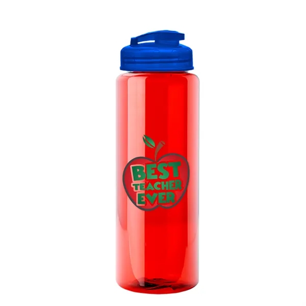 The Guzzler - 32 oz. Transparent Bottle with USA Flip lid... from ASI 40480 Koozie Group