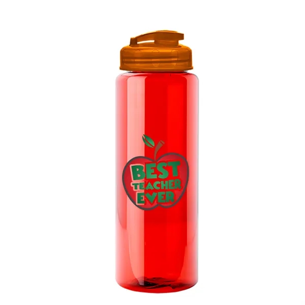 The Guzzler - 32 oz. Transparent Bottle with USA Flip lid... from ASI 40480 Koozie Group