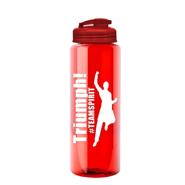 The Guzzler - 32 oz. Transparent Bottle with USA Flip lid... from ASI 40480 Koozie Group