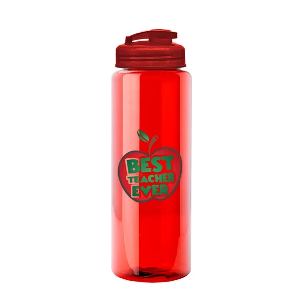 The Guzzler - 32 oz. Transparent Bottle with USA Flip lid... from ASI 40480 Koozie Group