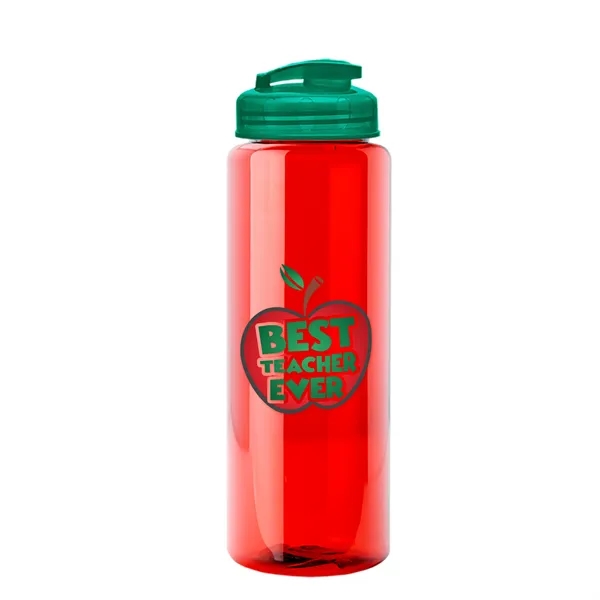 The Guzzler - 32 oz. Transparent Bottle with USA Flip lid... from ASI 40480 Koozie Group