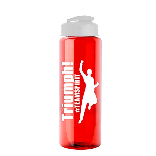 The Guzzler - 32 oz. Transparent Bottle with USA Flip lid... from ASI 40480 Koozie Group