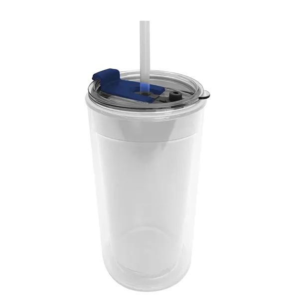 14 oz. Transparent Tumbler with 2-in-1 Flip and Straw lid. Top... from ASI 40480 Koozie Group
