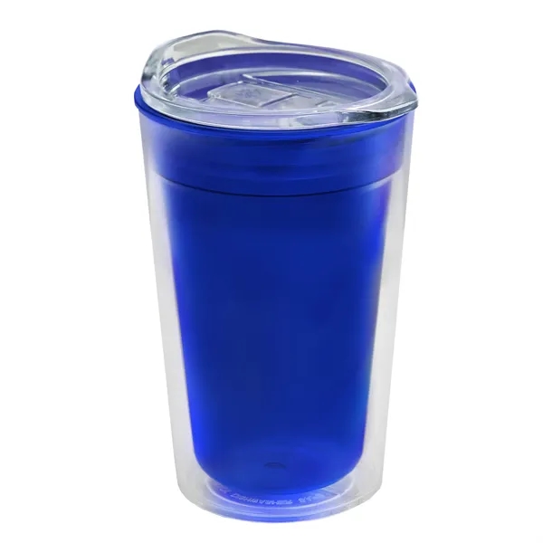 14 oz. Transparent Sentinel Tumbler with Clear Slide-Lid. Double-Wall insulated Tumbler... from ASI 40480 Koozie Group