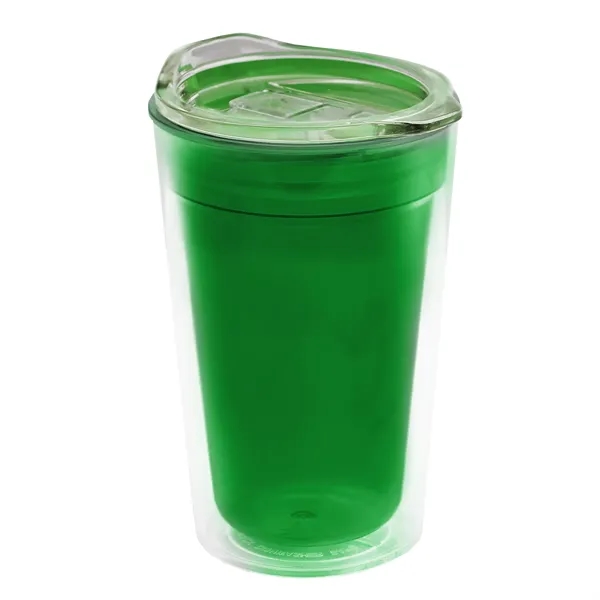 14 oz. Transparent Sentinel Tumbler with Clear Slide-Lid. Double-Wall insulated Tumbler... from ASI 40480 Koozie Group