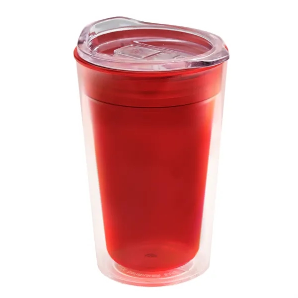 14 oz. Transparent Sentinel Tumbler with Clear Slide-Lid. Double-Wall insulated Tumbler... from ASI 40480 Koozie Group