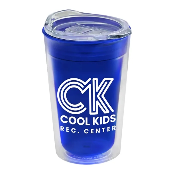 14 oz. Transparent Sentinel Tumbler with Clear Slide-Lid. Double-Wall insulated Tumbler... from ASI 40480 Koozie Group