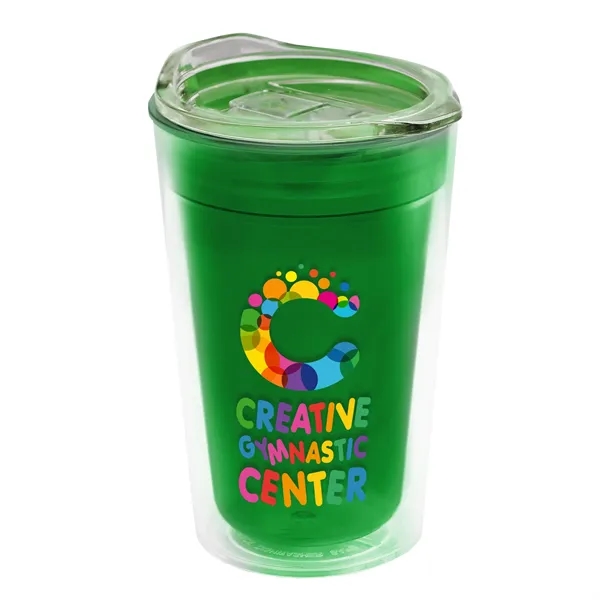 14 oz. Transparent Sentinel Tumbler with Clear Slide-Lid. Double-Wall insulated Tumbler... from ASI 40480 Koozie Group