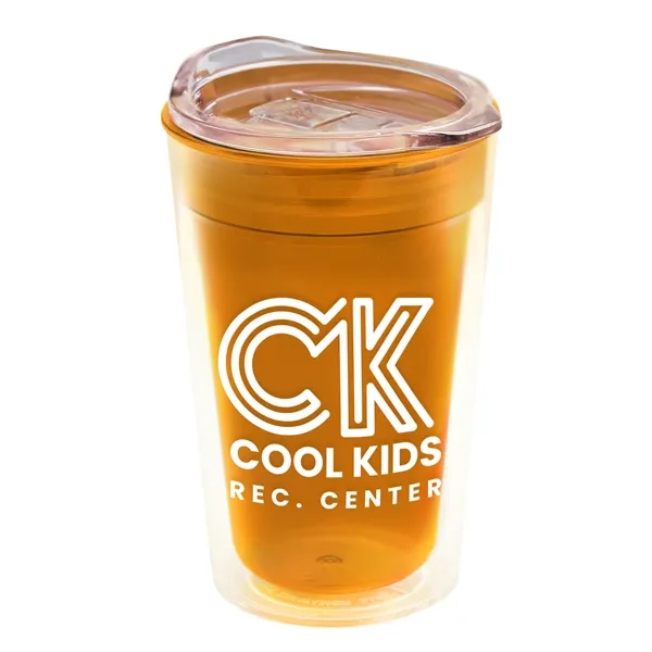 14 oz. Transparent Sentinel Tumbler with Clear Slide-Lid. Double-Wall insulated Tumbler... from ASI 40480 Koozie Group