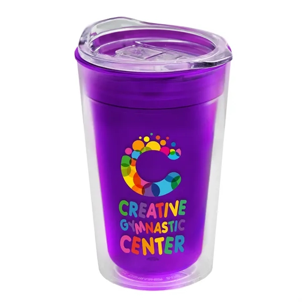 14 oz. Transparent Sentinel Tumbler with Clear Slide-Lid. Double-Wall insulated Tumbler... from ASI 40480 Koozie Group