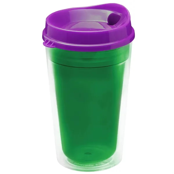 16 oz. Double-Wall Insulated Transparent Tumbler with Auto Sip Lid... from ASI 40480 Koozie Group