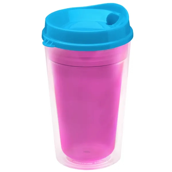 16 oz. Double-Wall Insulated Transparent Tumbler with Auto Sip Lid... from ASI 40480 Koozie Group