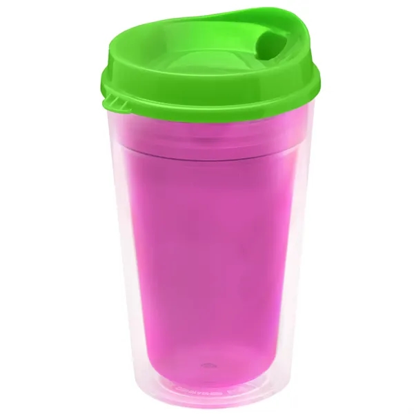 16 oz. Double-Wall Insulated Transparent Tumbler with Auto Sip Lid... from ASI 40480 Koozie Group