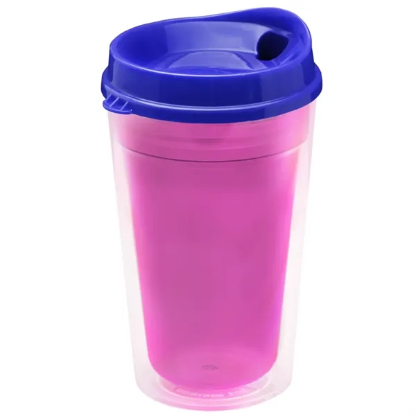 16 oz. Double-Wall Insulated Transparent Tumbler with Auto Sip Lid... from ASI 40480 Koozie Group