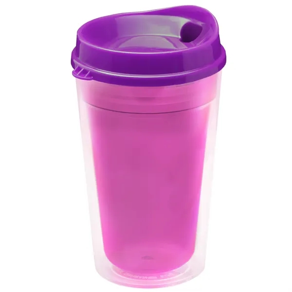 16 oz. Double-Wall Insulated Transparent Tumbler with Auto Sip Lid... from ASI 40480 Koozie Group