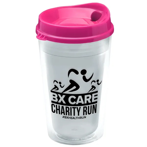 16 oz. Double-Wall Insulated Transparent Tumbler with Auto Sip Lid... from ASI 40480 Koozie Group