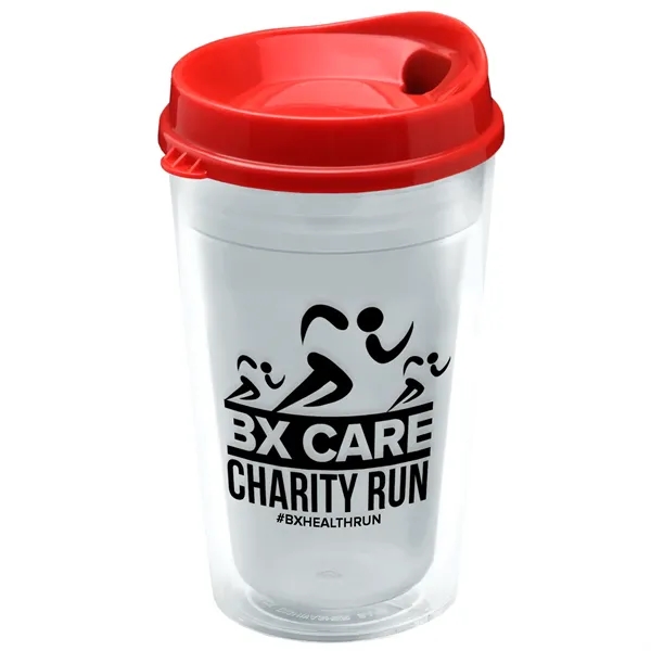 16 oz. Double-Wall Insulated Transparent Tumbler with Auto Sip Lid... from ASI 40480 Koozie Group