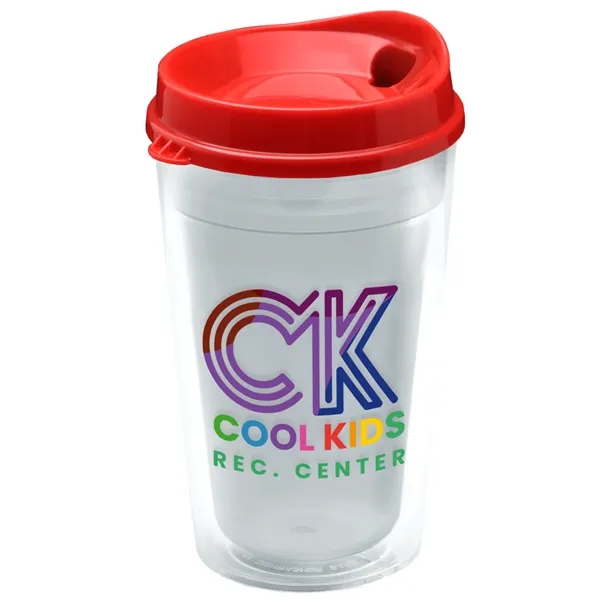16 oz. Double-Wall Insulated Transparent Tumbler with Auto Sip Lid... from ASI 40480 Koozie Group