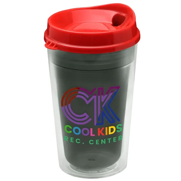 16 oz. Double-Wall Insulated Transparent Tumbler with Auto Sip Lid... from ASI 40480 Koozie Group