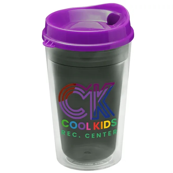16 oz. Double-Wall Insulated Transparent Tumbler with Auto Sip Lid... from ASI 40480 Koozie Group