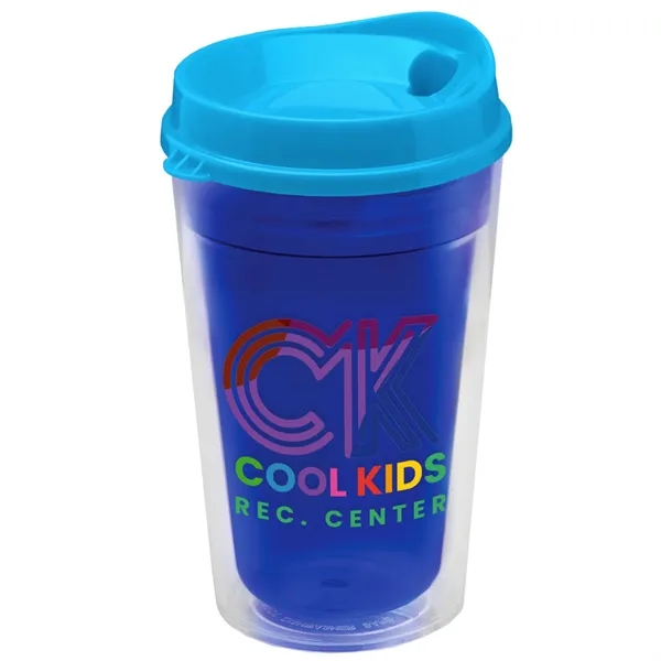 16 oz. Double-Wall Insulated Transparent Tumbler with Auto Sip Lid... from ASI 40480 Koozie Group