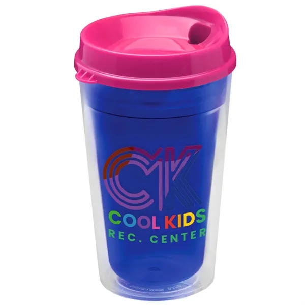 16 oz. Double-Wall Insulated Transparent Tumbler with Auto Sip Lid... from ASI 40480 Koozie Group