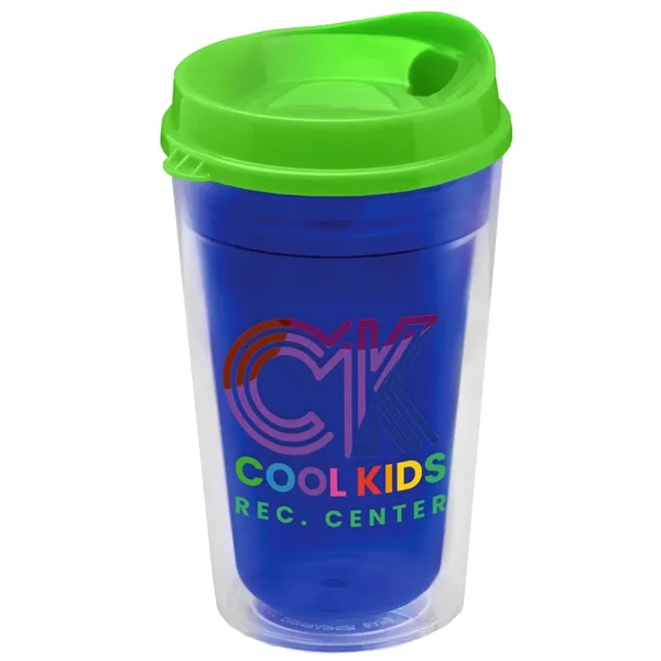 16 oz. Double-Wall Insulated Transparent Tumbler with Auto Sip Lid... from ASI 40480 Koozie Group