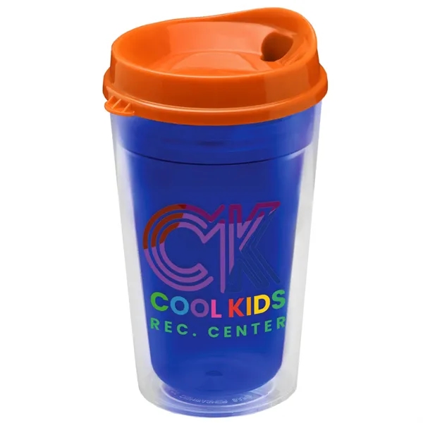 16 oz. Double-Wall Insulated Transparent Tumbler with Auto Sip Lid... from ASI 40480 Koozie Group