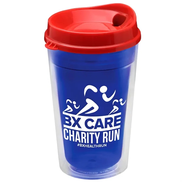 16 oz. Double-Wall Insulated Transparent Tumbler with Auto Sip Lid... from ASI 40480 Koozie Group