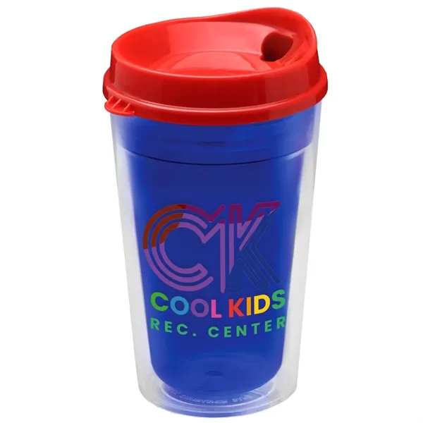 16 oz. Double-Wall Insulated Transparent Tumbler with Auto Sip Lid... from ASI 40480 Koozie Group