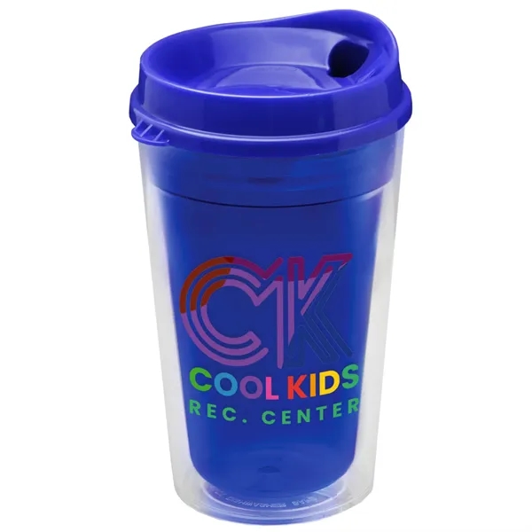 16 oz. Double-Wall Insulated Transparent Tumbler with Auto Sip Lid... from ASI 40480 Koozie Group