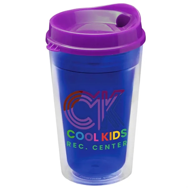 16 oz. Double-Wall Insulated Transparent Tumbler with Auto Sip Lid... from ASI 40480 Koozie Group