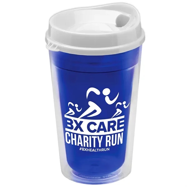 16 oz. Double-Wall Insulated Transparent Tumbler with Auto Sip Lid... from ASI 40480 Koozie Group