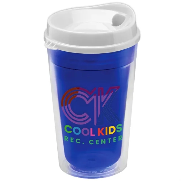 16 oz. Double-Wall Insulated Transparent Tumbler with Auto Sip Lid... from ASI 40480 Koozie Group