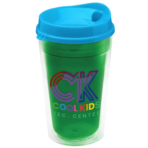 16 oz. Double-Wall Insulated Transparent Tumbler with Auto Sip Lid... from ASI 40480 Koozie Group